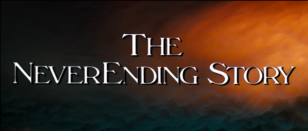 Screen grab of the opening titles of The Neverending Story